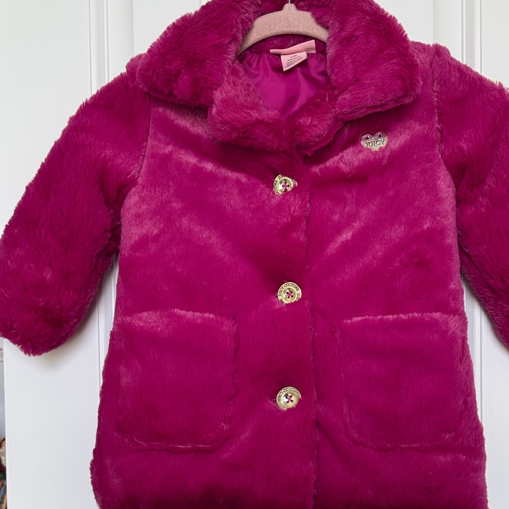 Juicy Couture Fuchsia Kids Puffer Coat